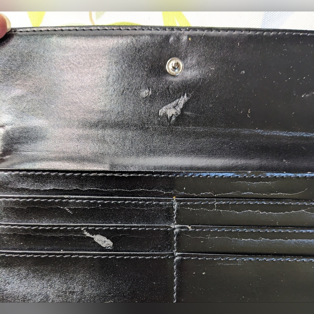 Kate Spade PROJECT Striped Foldover Wallet W/ Callouts For Rehab Or Repurpose - Picture 9 of 16